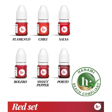 RED LIPS SET HANAMI 6 x 3 ml
