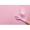 Nitrylové rukavice bezpúdrové hypoalergénne veľkosť S - ružové 100 ks