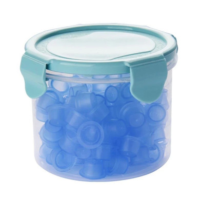 Mäkké silikónové klobúčiky na pigment v boxe, veľkosť L / 100 Ks