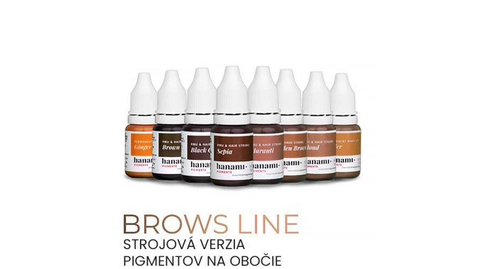 HANAMI BROWS LINE -  PMU pigmenty na strojové techniky hair strokes